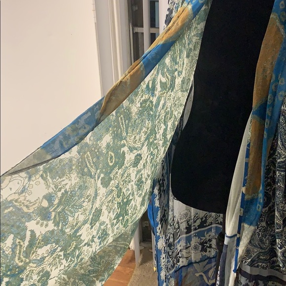 Free People Keeping Up with the Kimono Blue Multi - Picture 9 of 10